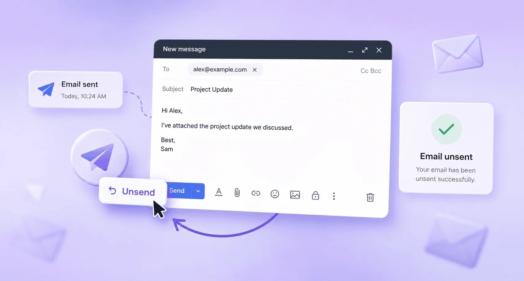 how to unsend an email