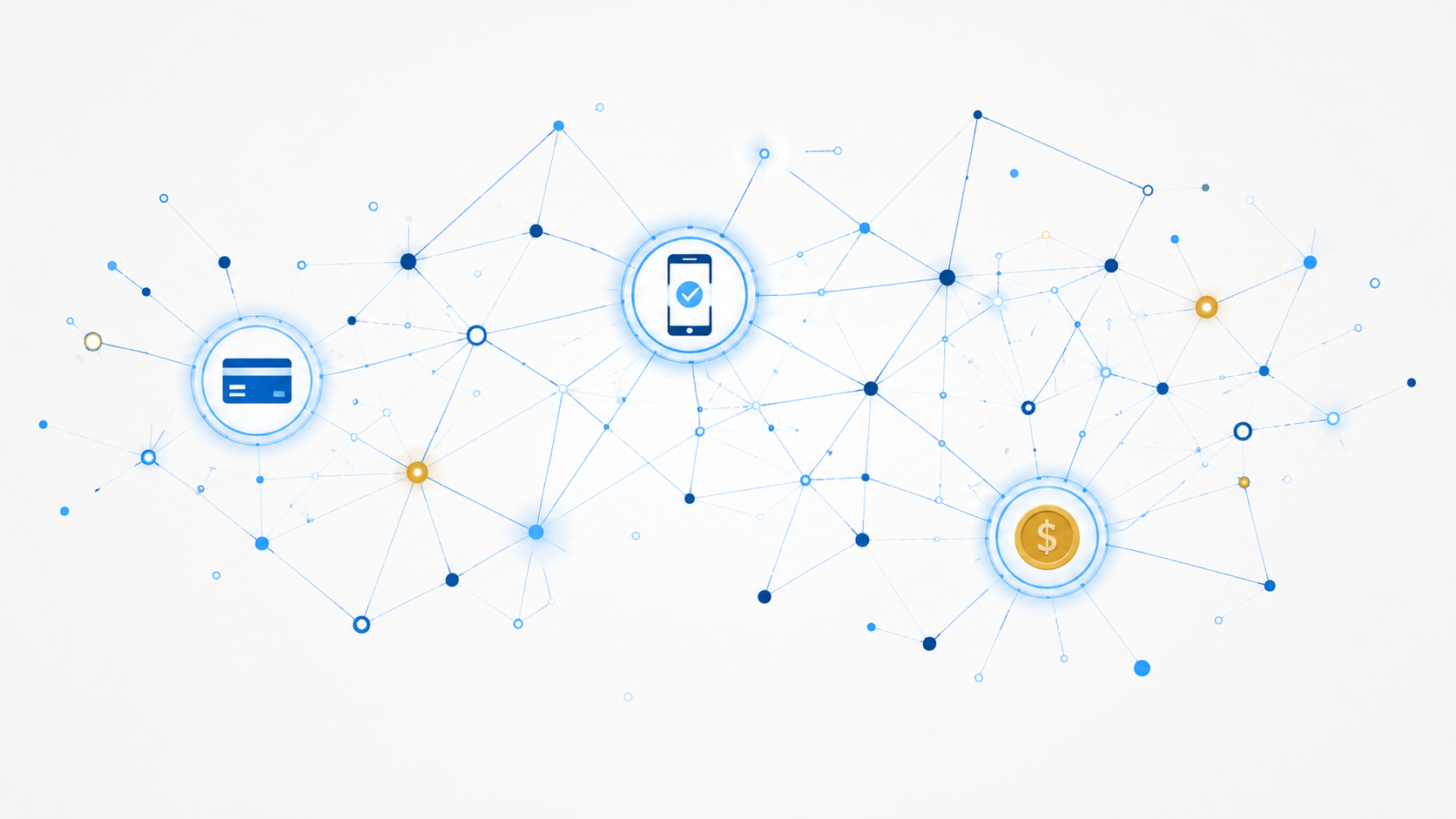 Abstract illustration representing digital payment network for companies using Stripe